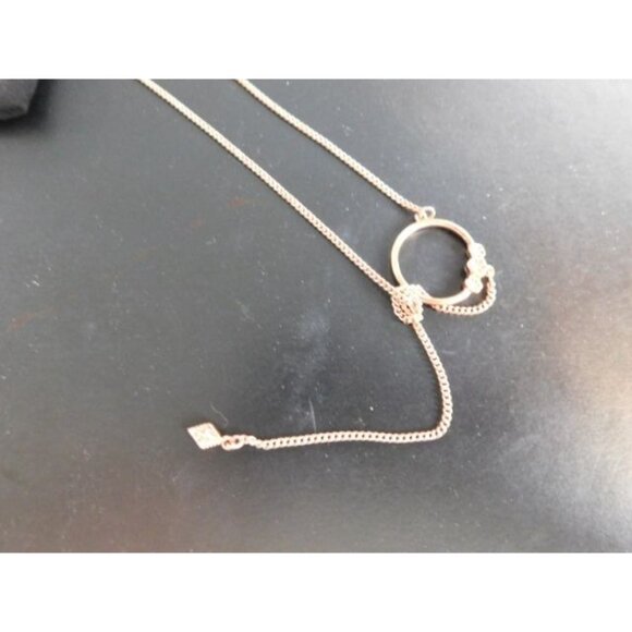 Luv AJ Rose tone Delicate Necklace NEW W/ bag - Picture 2 of 2